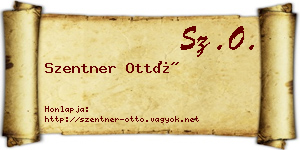 Szentner Ottó névjegykártya
