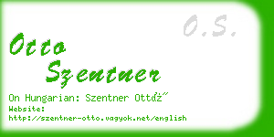 otto szentner business card